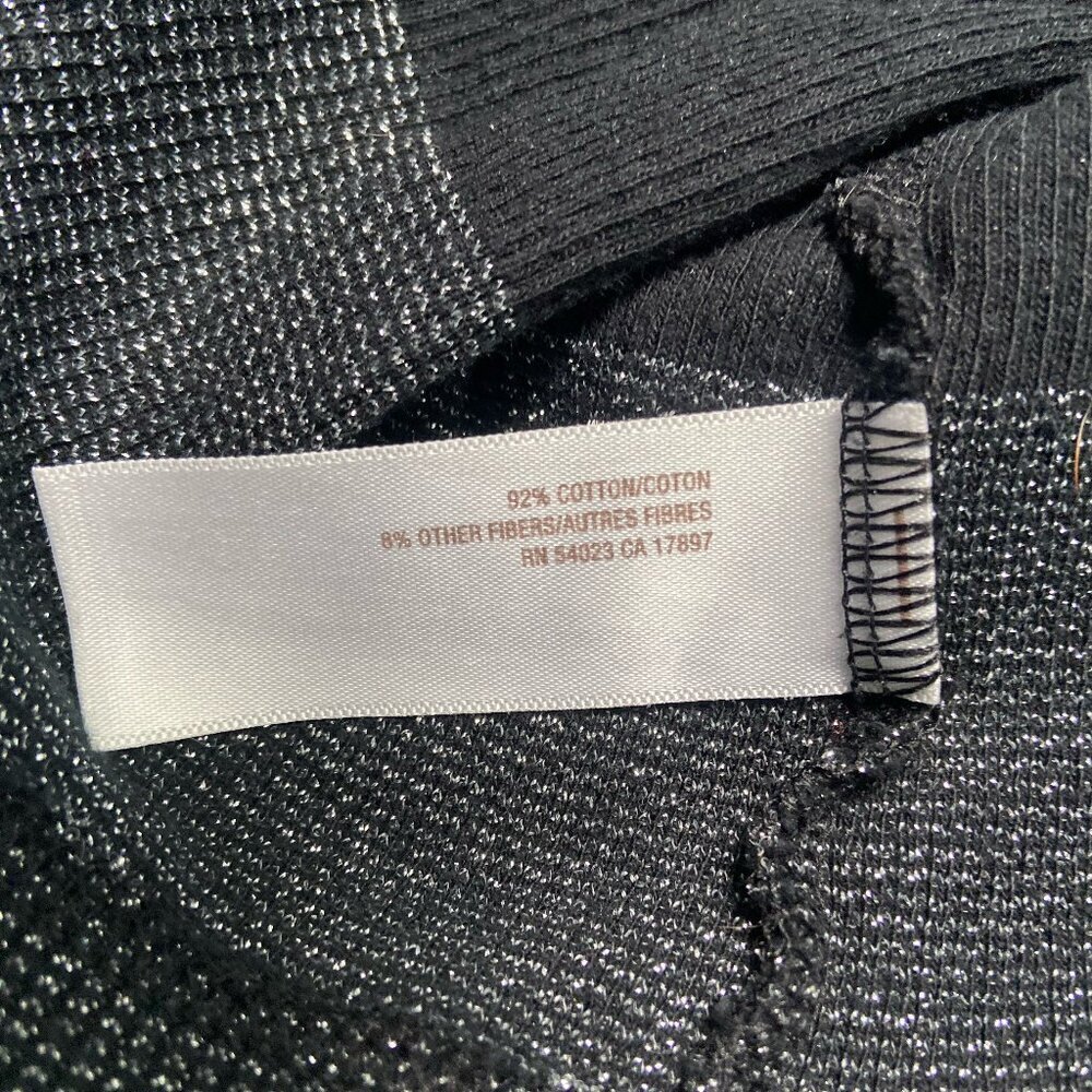 Old Navy Sparkle Stripe Ribbed Stretch Tank Top Black Size Small - Picture 7 of 8